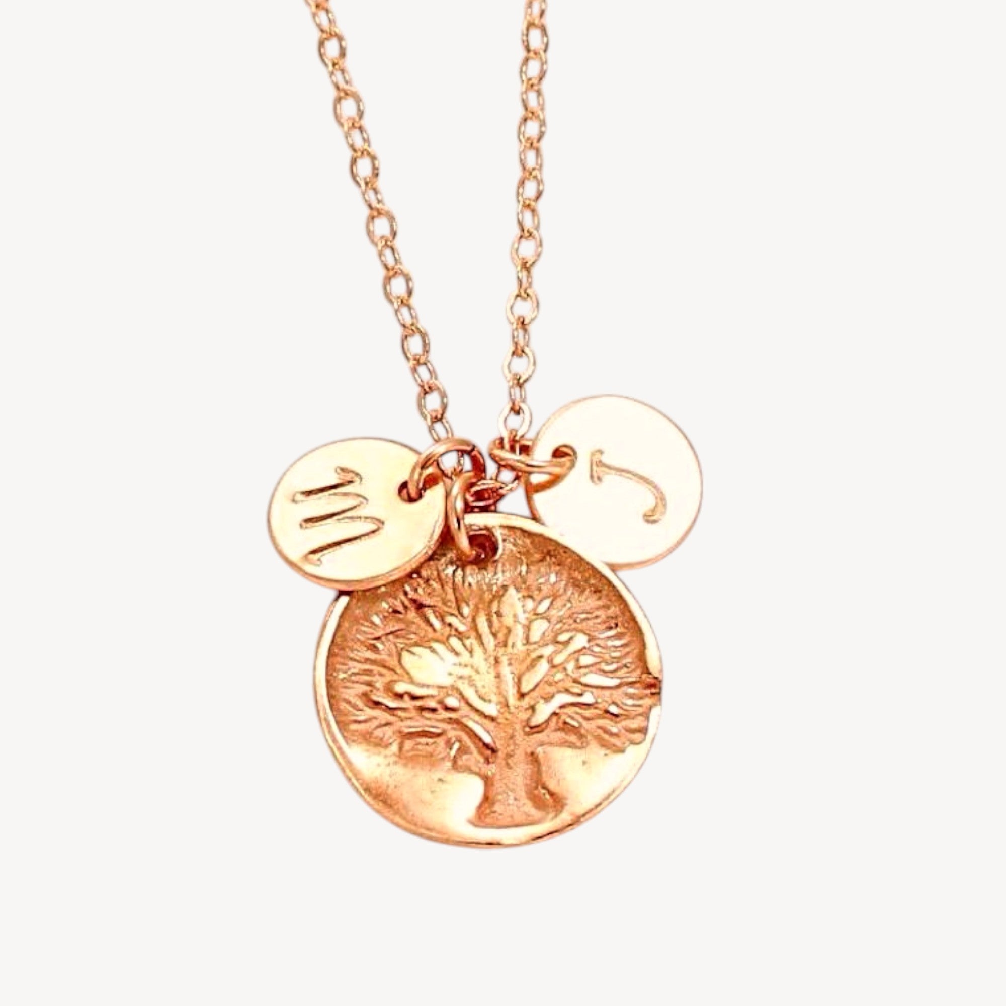 Personalized Family Tree Necklace Hotmixcold Rose Gold Initial