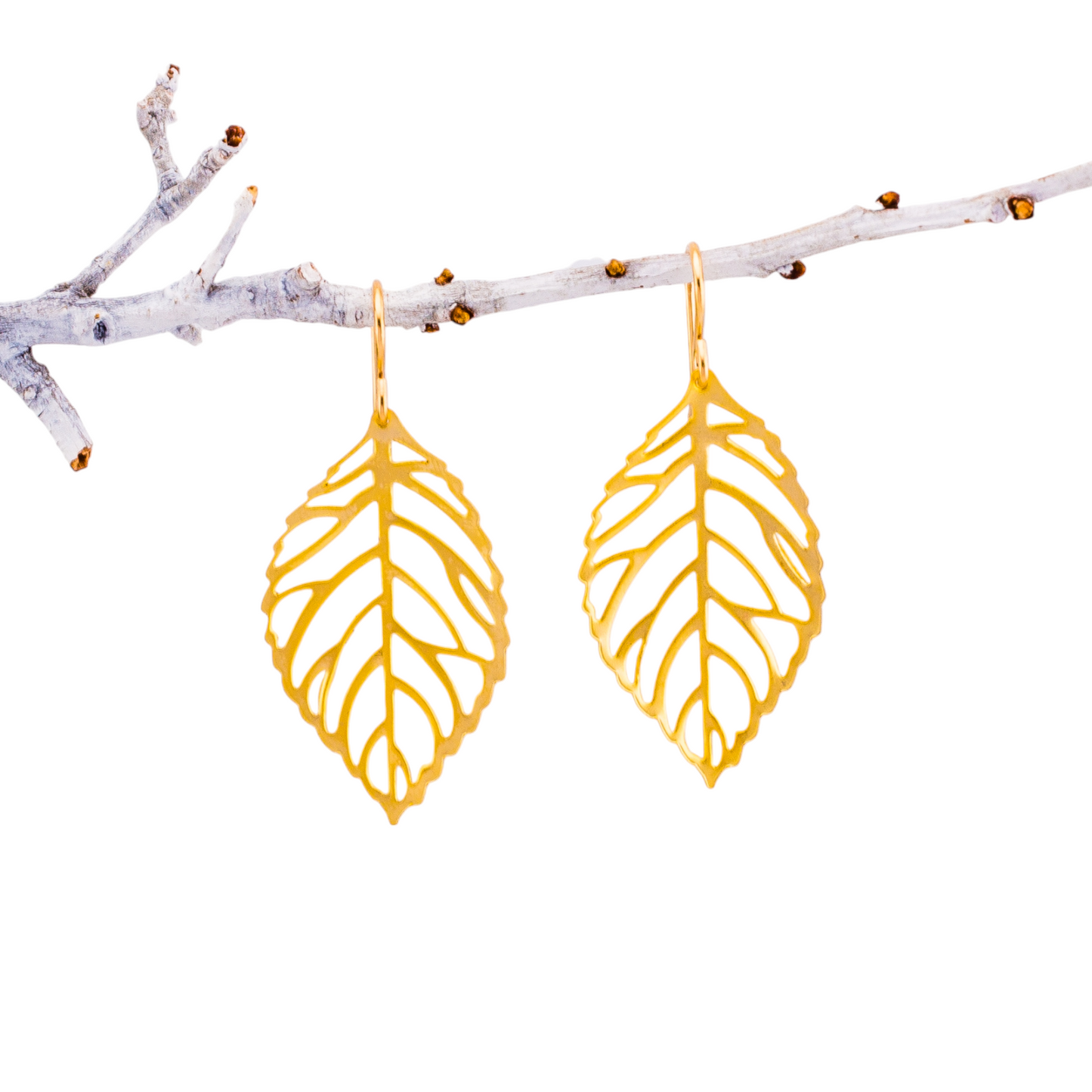 Dainty Dangle Leaf Earrings