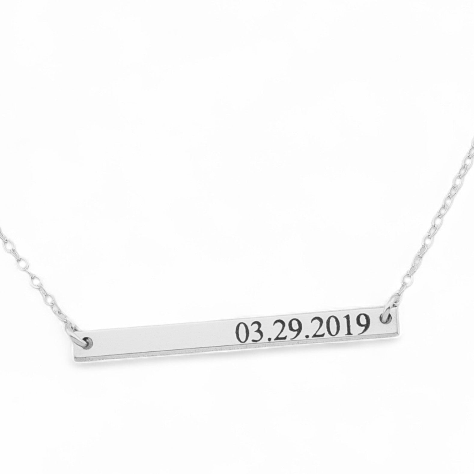Skinny Gold Bar Necklace, 1.25-inch Bar