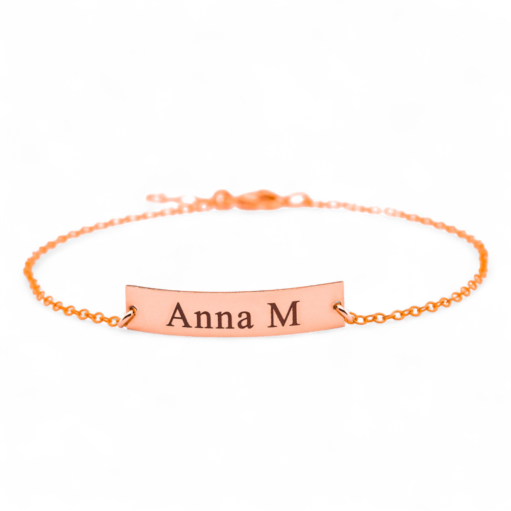 Personalized Bar Bracelet, 1.25" Bar