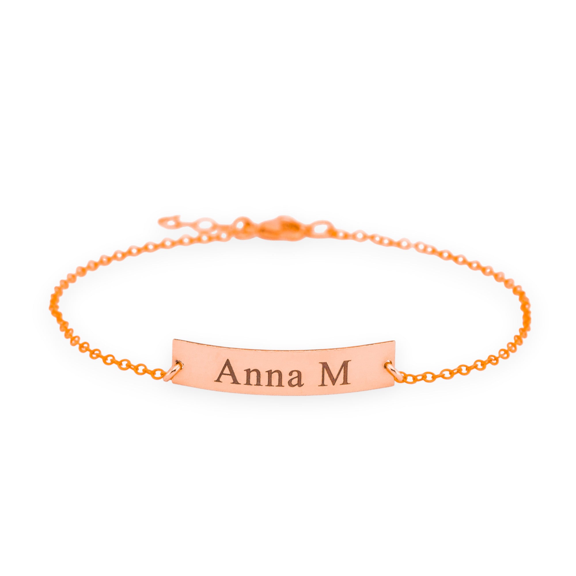 Personalized Bar Bracelet, 1.25" Bar