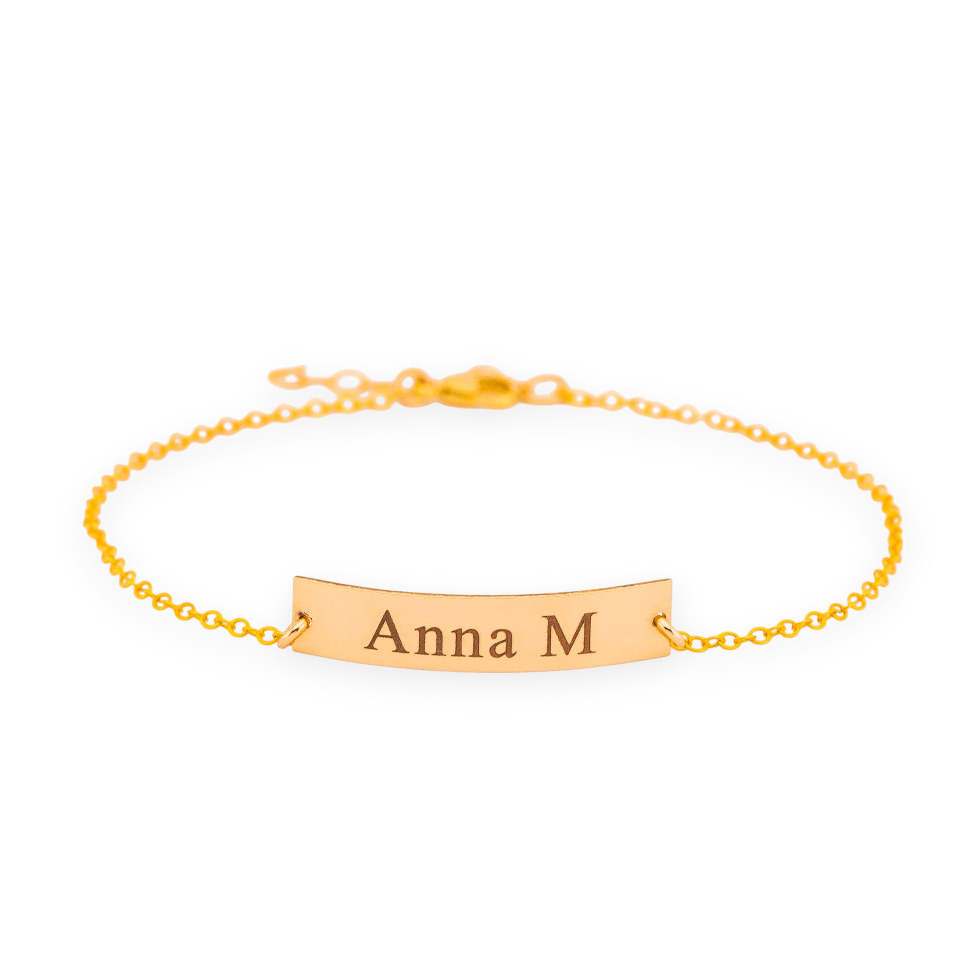 Personalized Bar Bracelet, 1.25" Bar