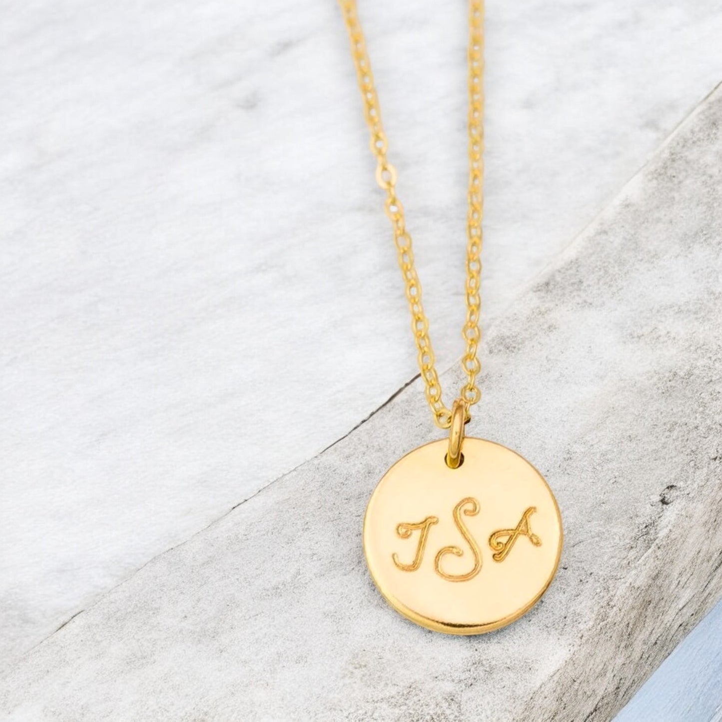 Personalized Necklace, 5/8" Disc