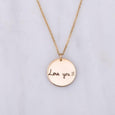 Actual Handwriting and Signature Necklace, 1-inch Disc