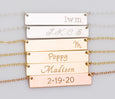 Personalized Nameplate Bar Necklace