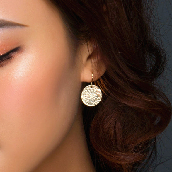 Circle Disc Earrings