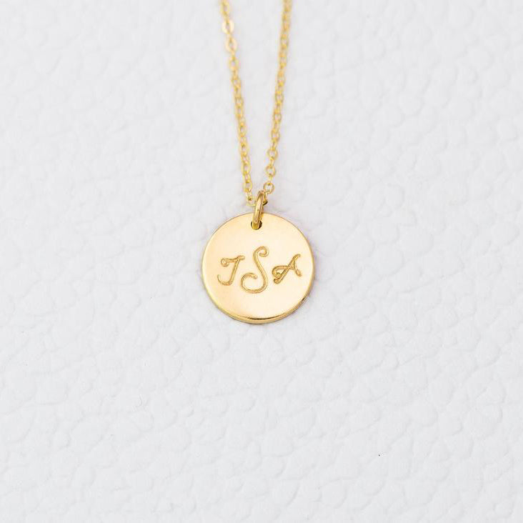 Personalized Necklace, 5/8" Disc