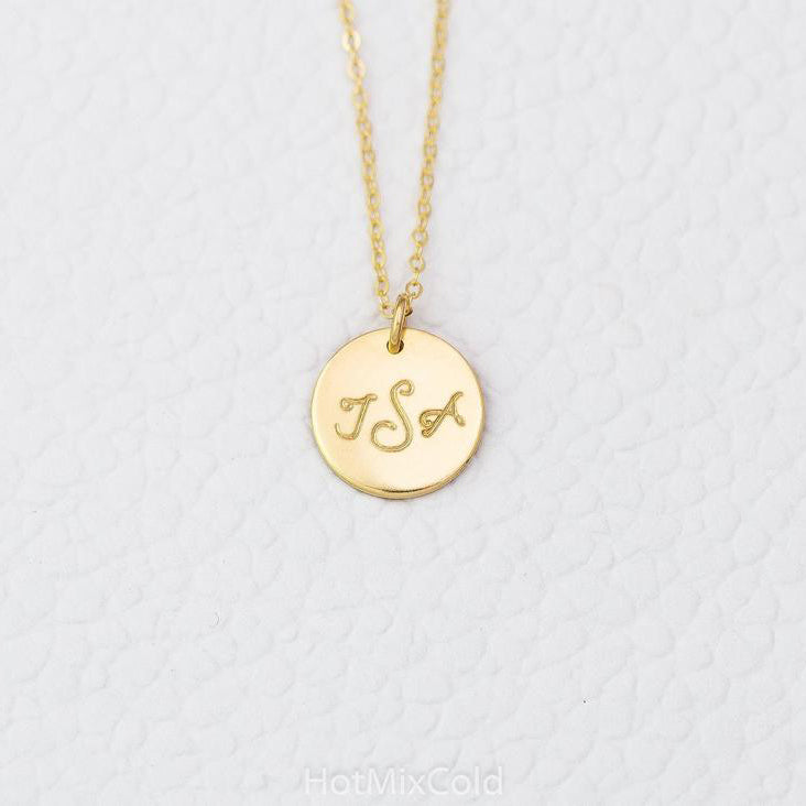 Personalized Necklace, 5/8" Disc