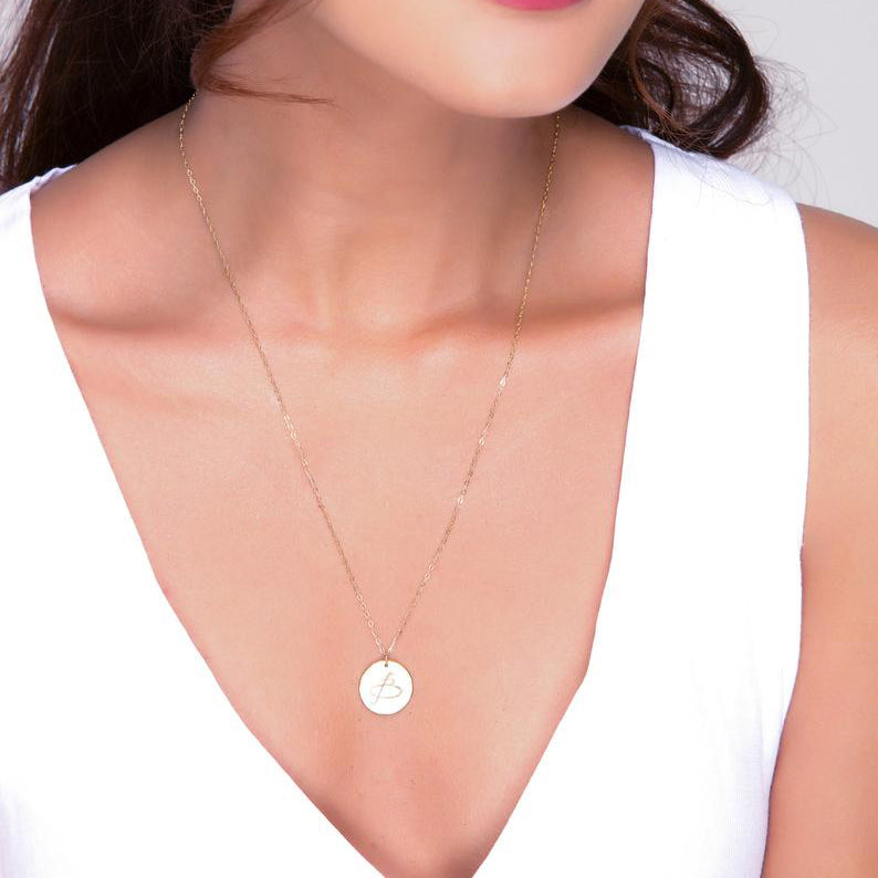 Personalized Necklace, 5/8" Disc