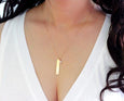 Vertical Bar Birthstone Necklace
