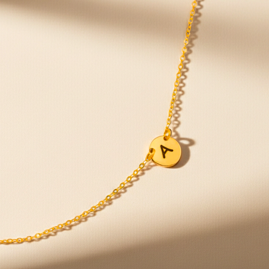 Sideways 1 Tiny Circle Necklace