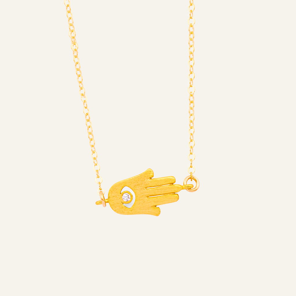 Sideways Hamsa Necklace