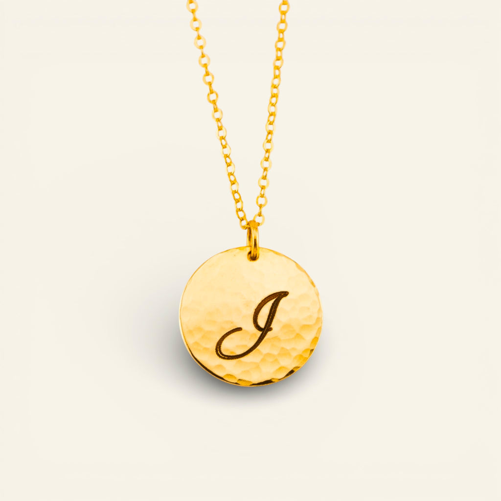 Double-Sided Engraving Gold Disc Jewelry, 5/8-inch Disc