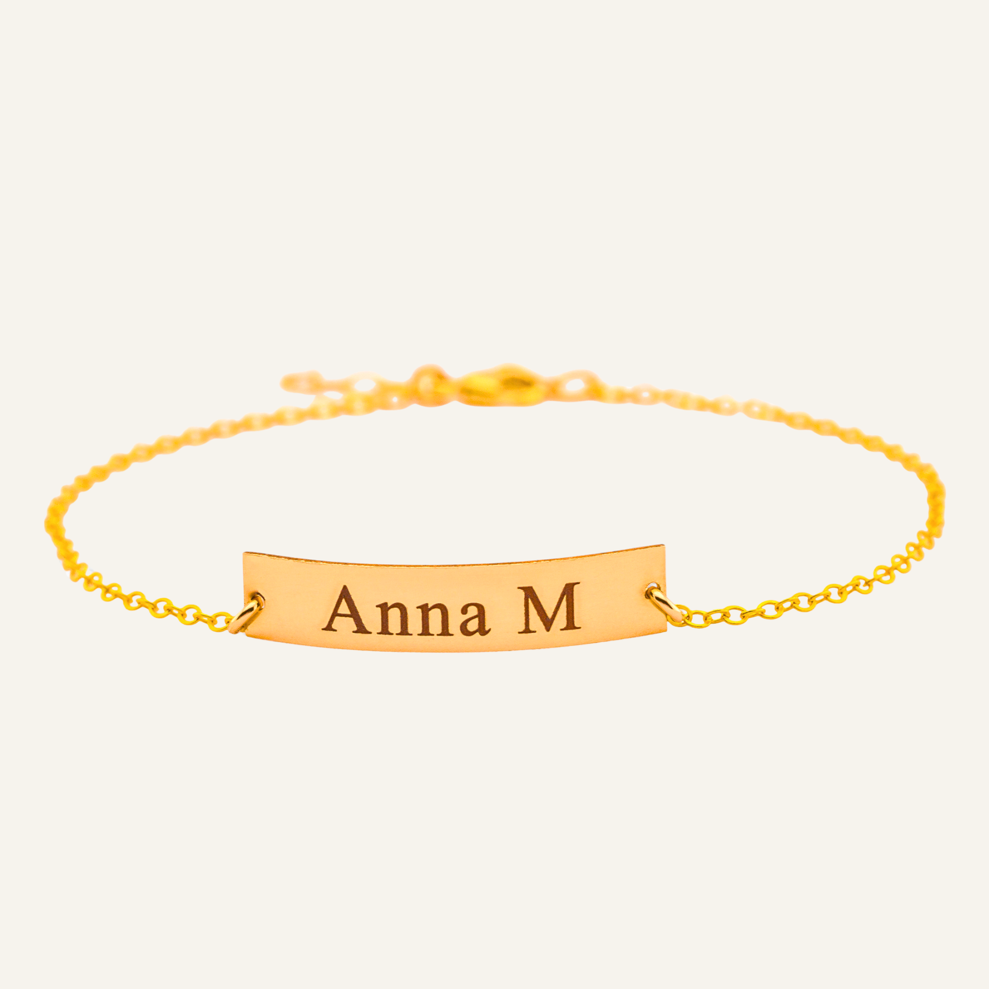 Personalized Bar Bracelet, 1.25" Bar