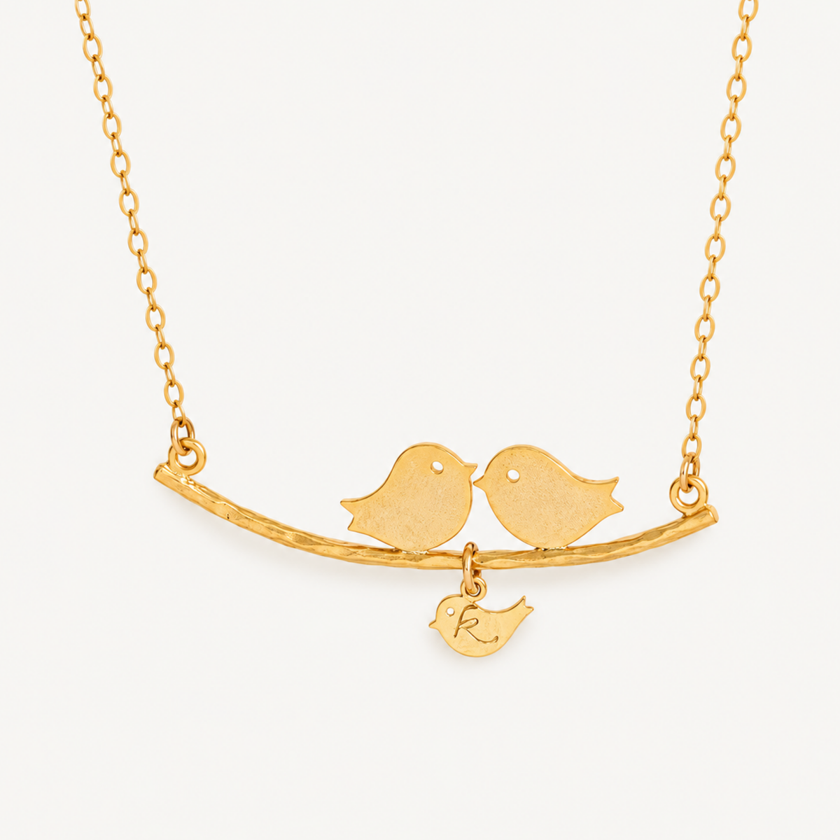 Family Bird Necklace – Parents and Baby Bird Charm