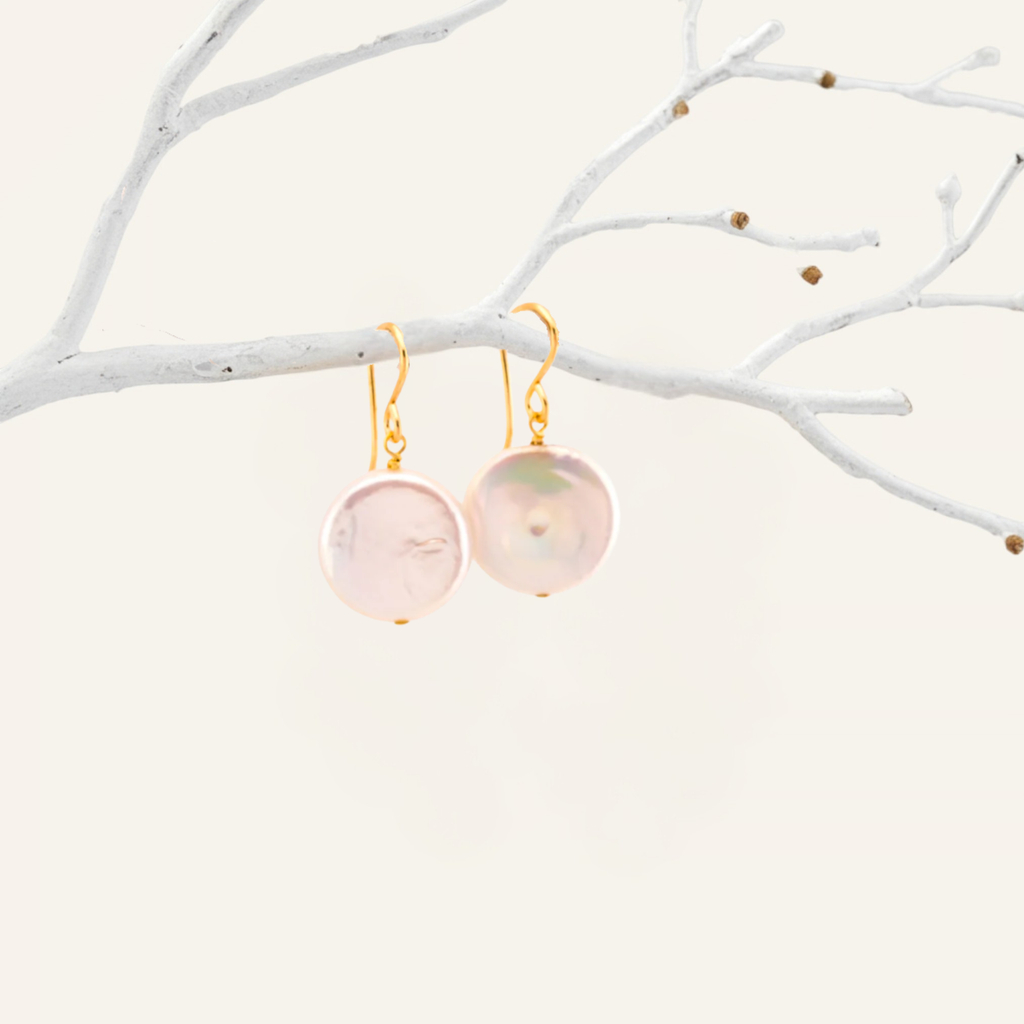 Coin Pearl Earrings