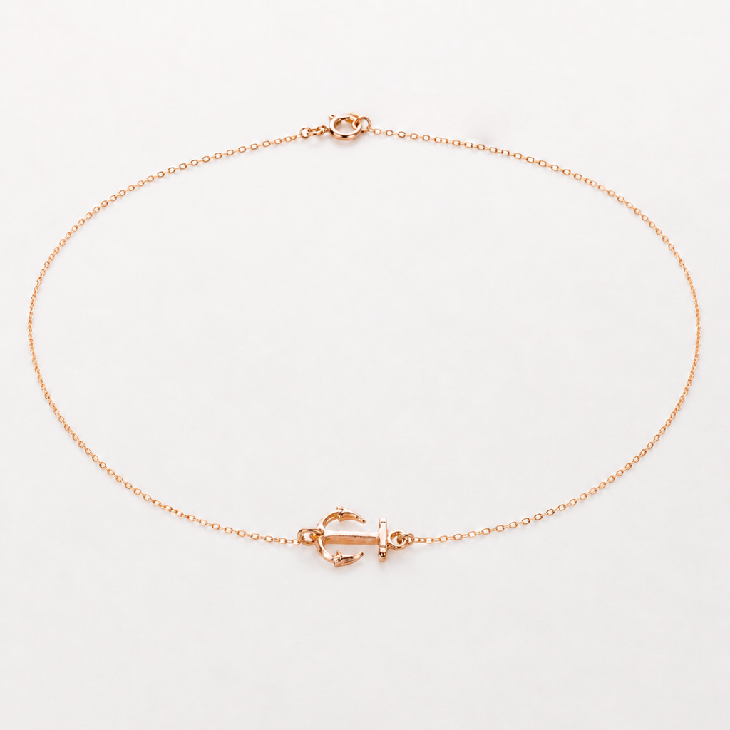 Thick Sideways Anchor Necklace