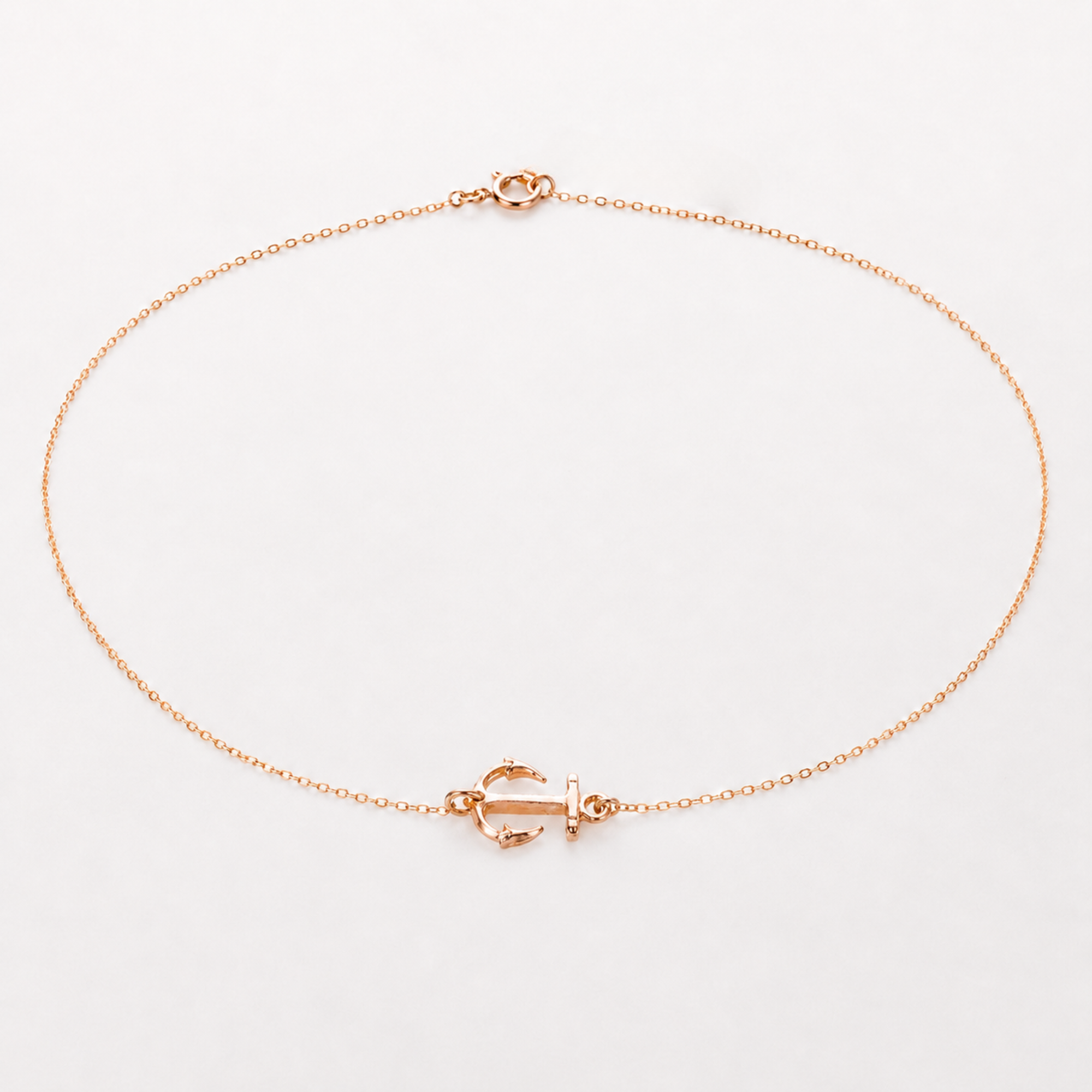Thick Sideways Anchor Necklace