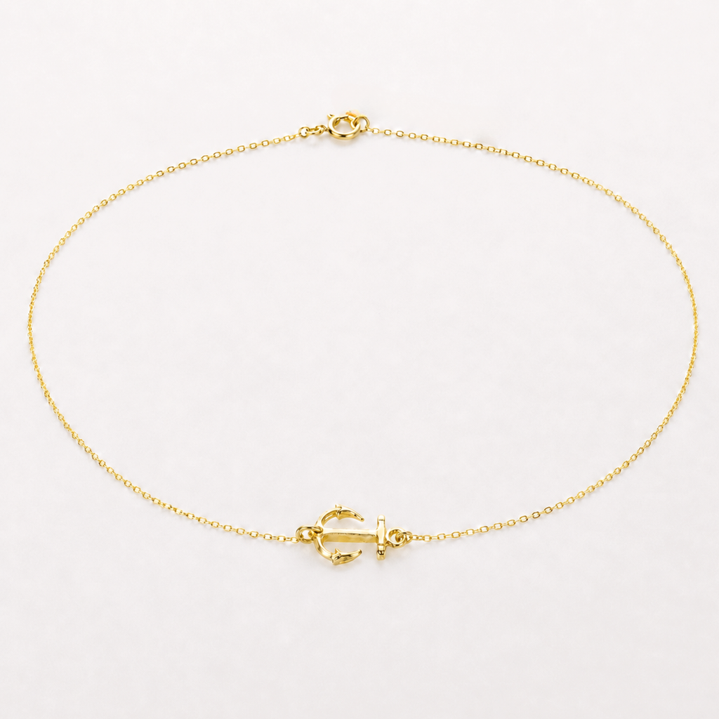 Thick Sideways Anchor Necklace