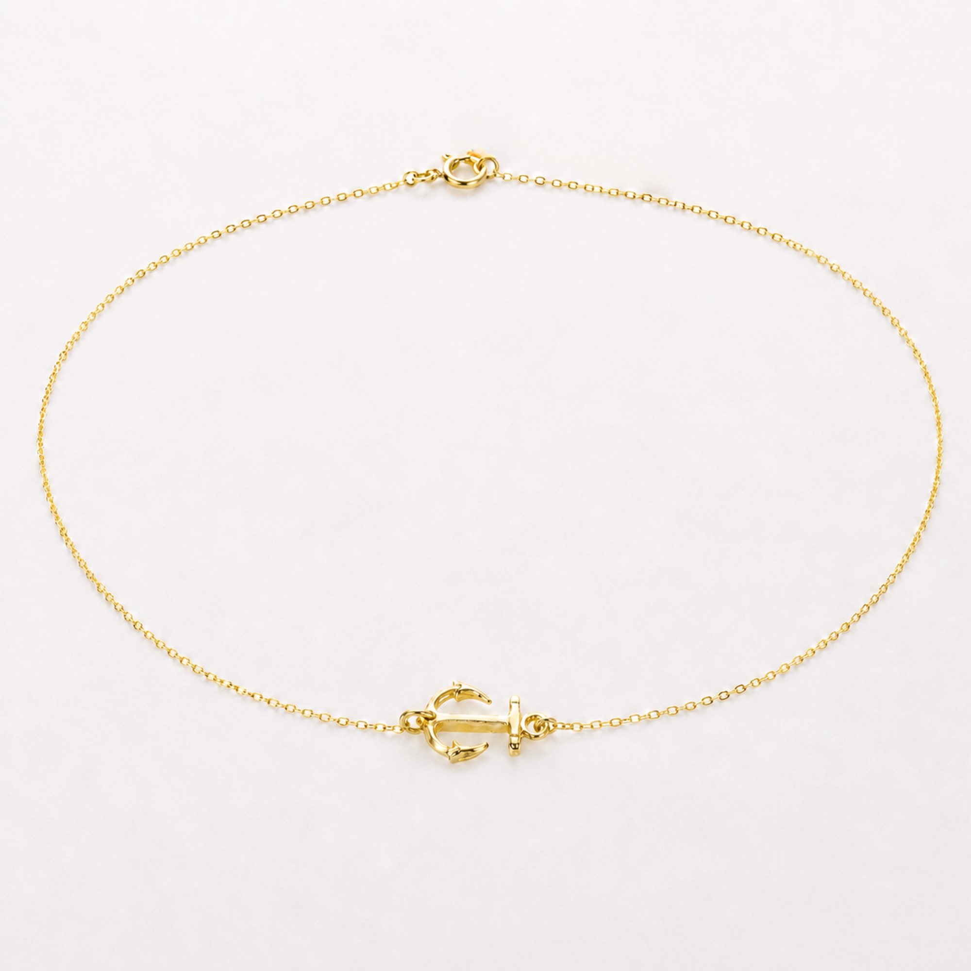 Thick Sideways Anchor Necklace