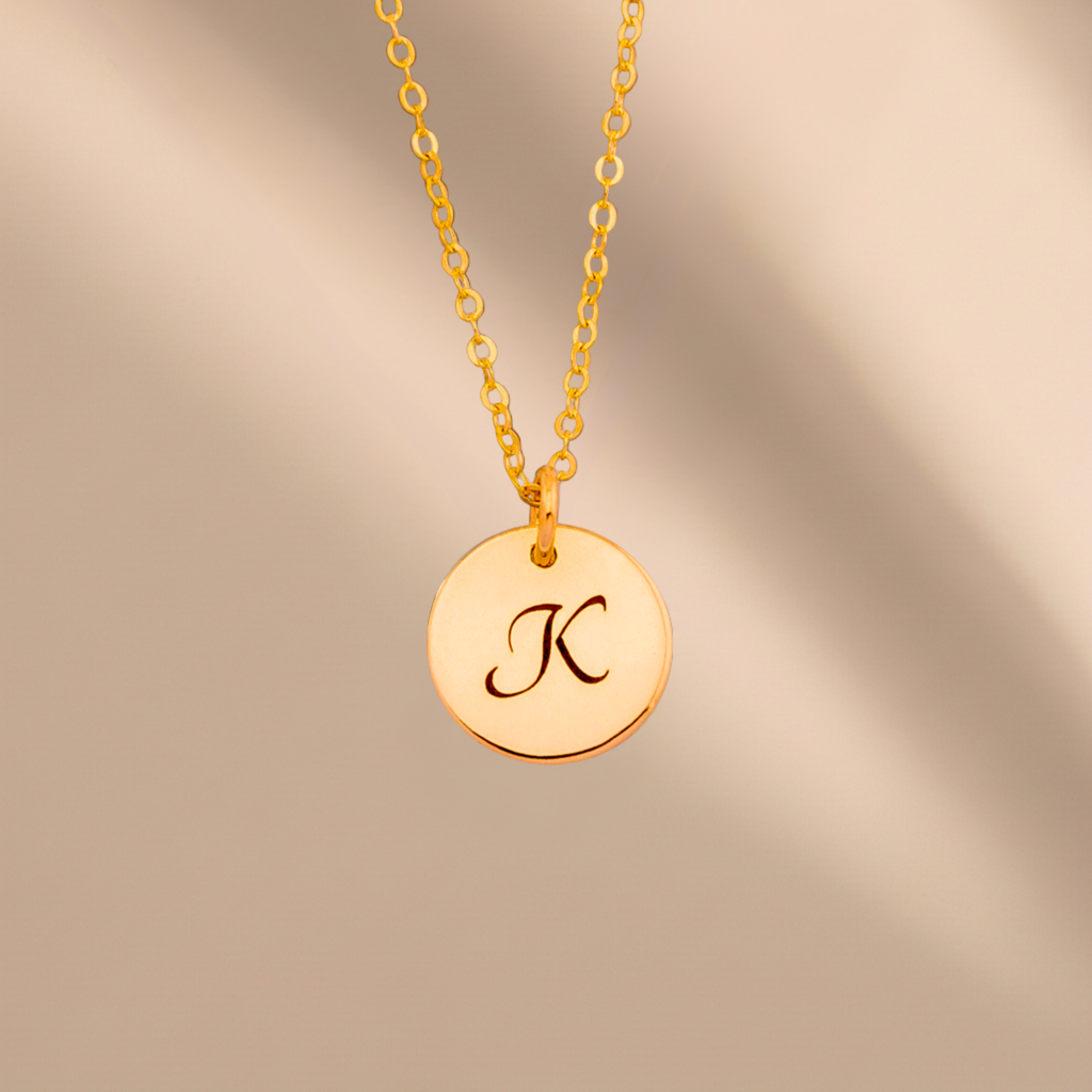 Charm Personalized Necklace 7/16" Disc