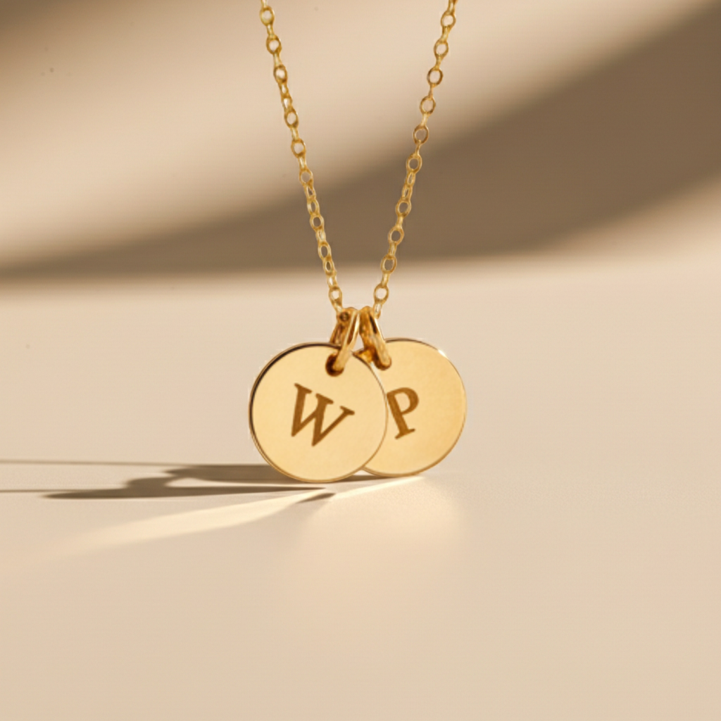 Customized  small Charms Necklace, 3/8-inch