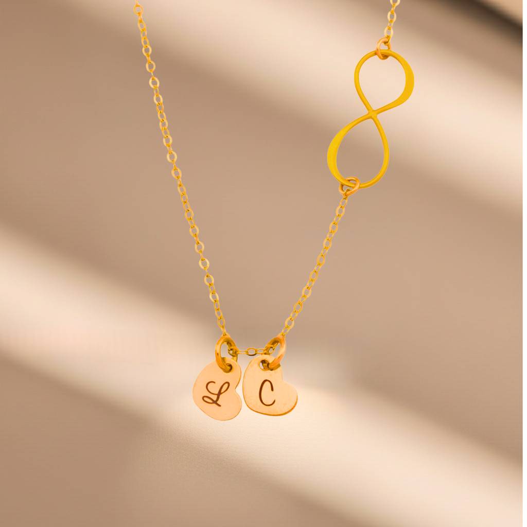 Sideways Infinity Heart Necklace