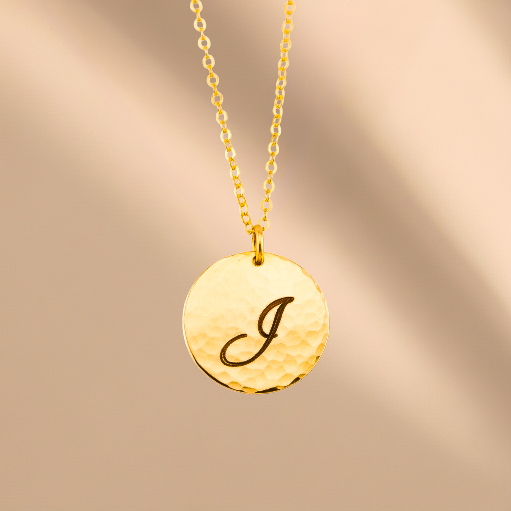 Double-Sided Engraving Gold Disc Jewelry, 5/8-inch Disc