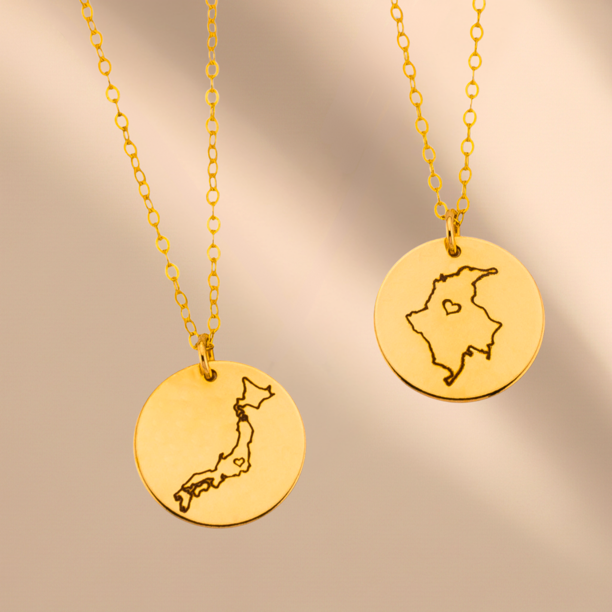 State Charm Necklace, 5/8" Disc