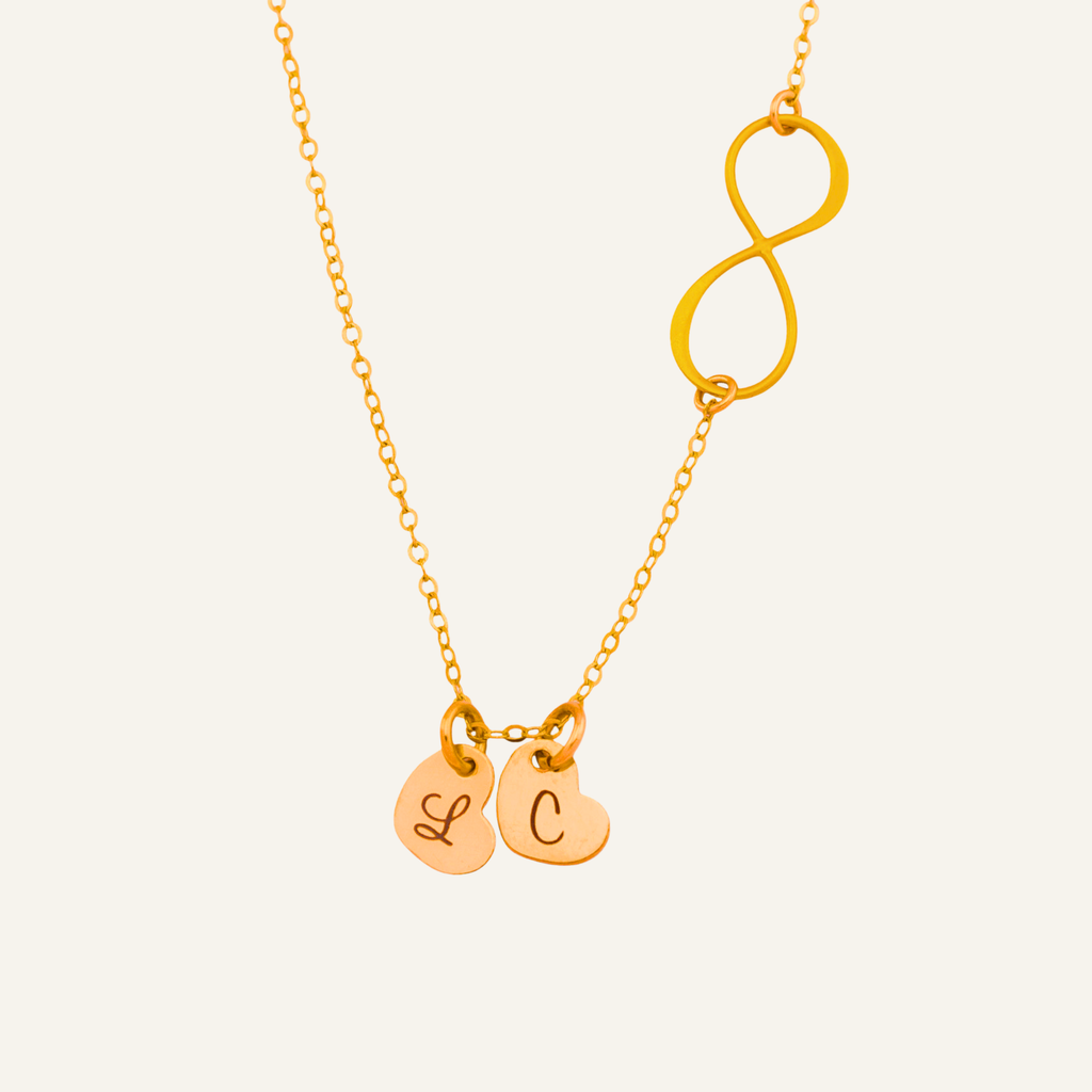 Sideways Infinity Heart Necklace