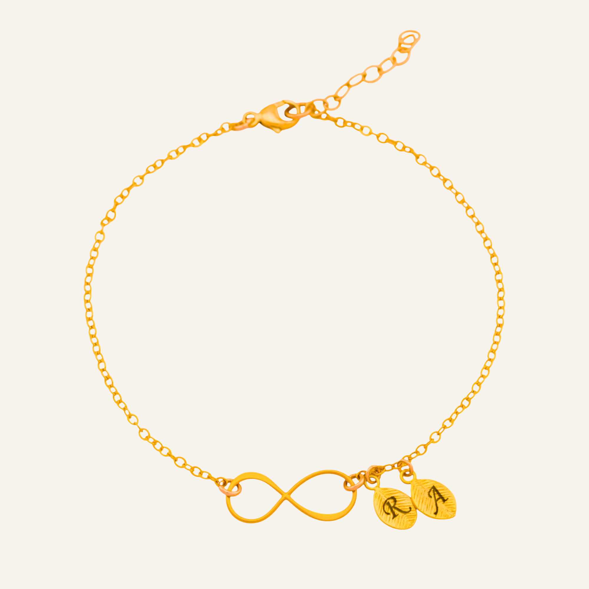 Customized Infinity Leaf Bracelet