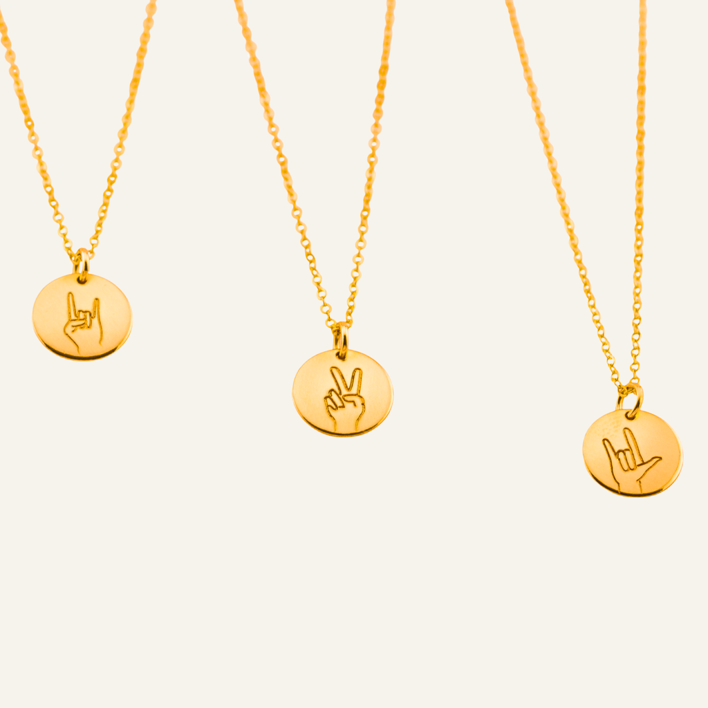Hand Gesture Pendant Necklace