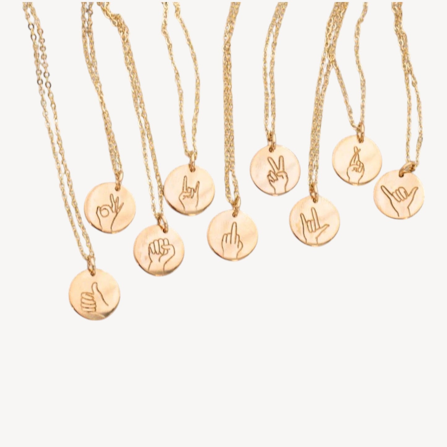 Hand Gesture Pendant Necklace
