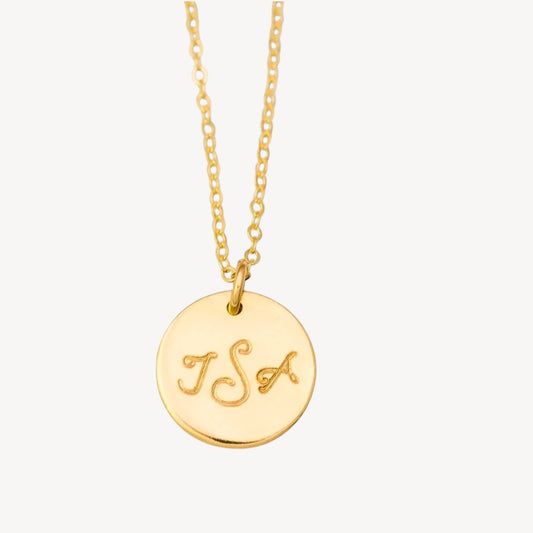 Personalized Necklace, 5/8" Disc