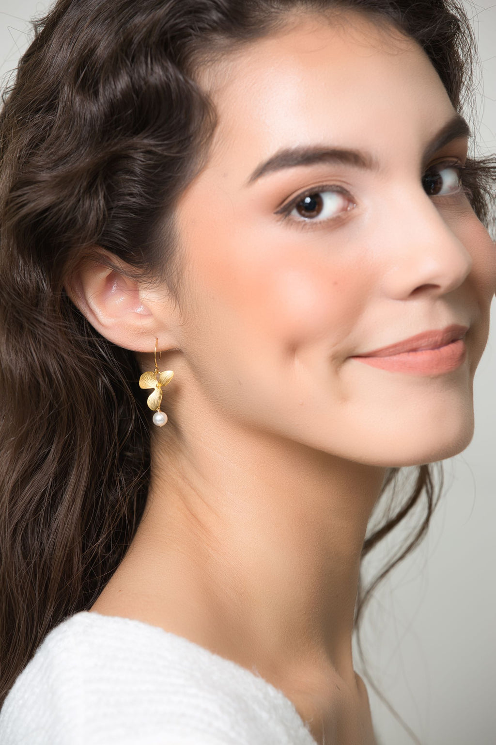 Orchid Pearl Earrings