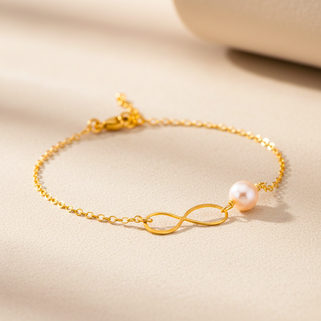 Customized Birthstone Infinity Bracelet