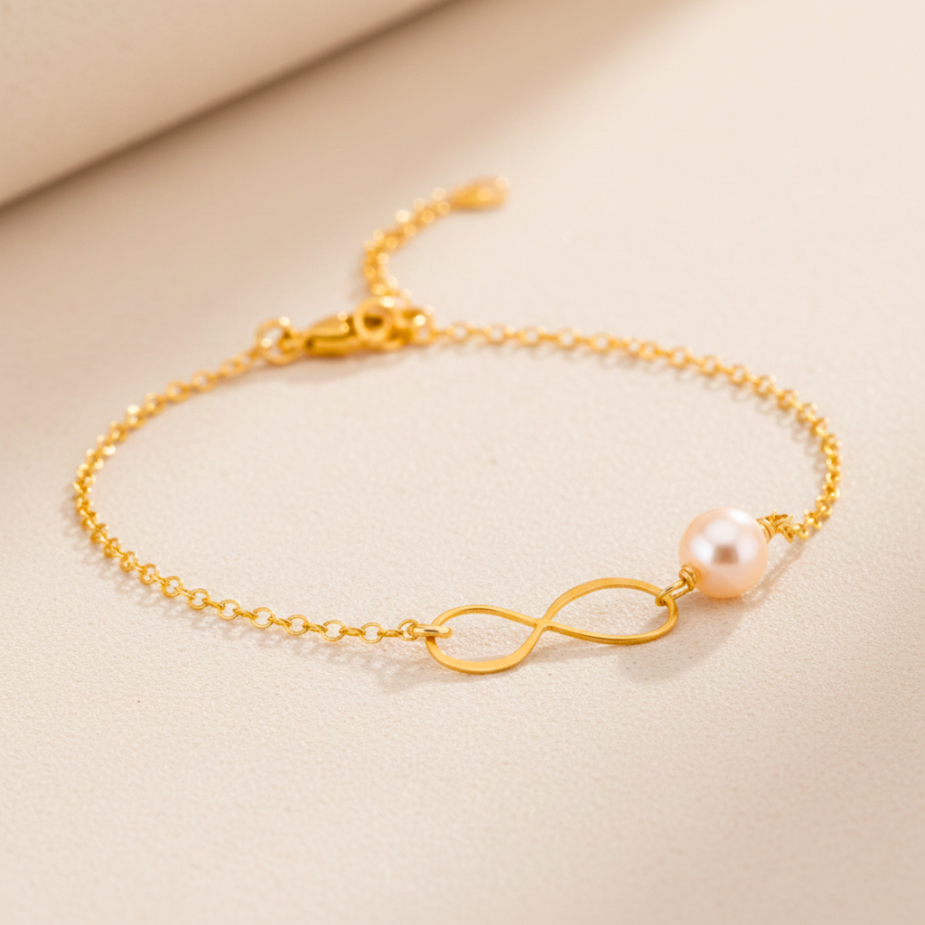 Customized Birthstone Infinity Bracelet