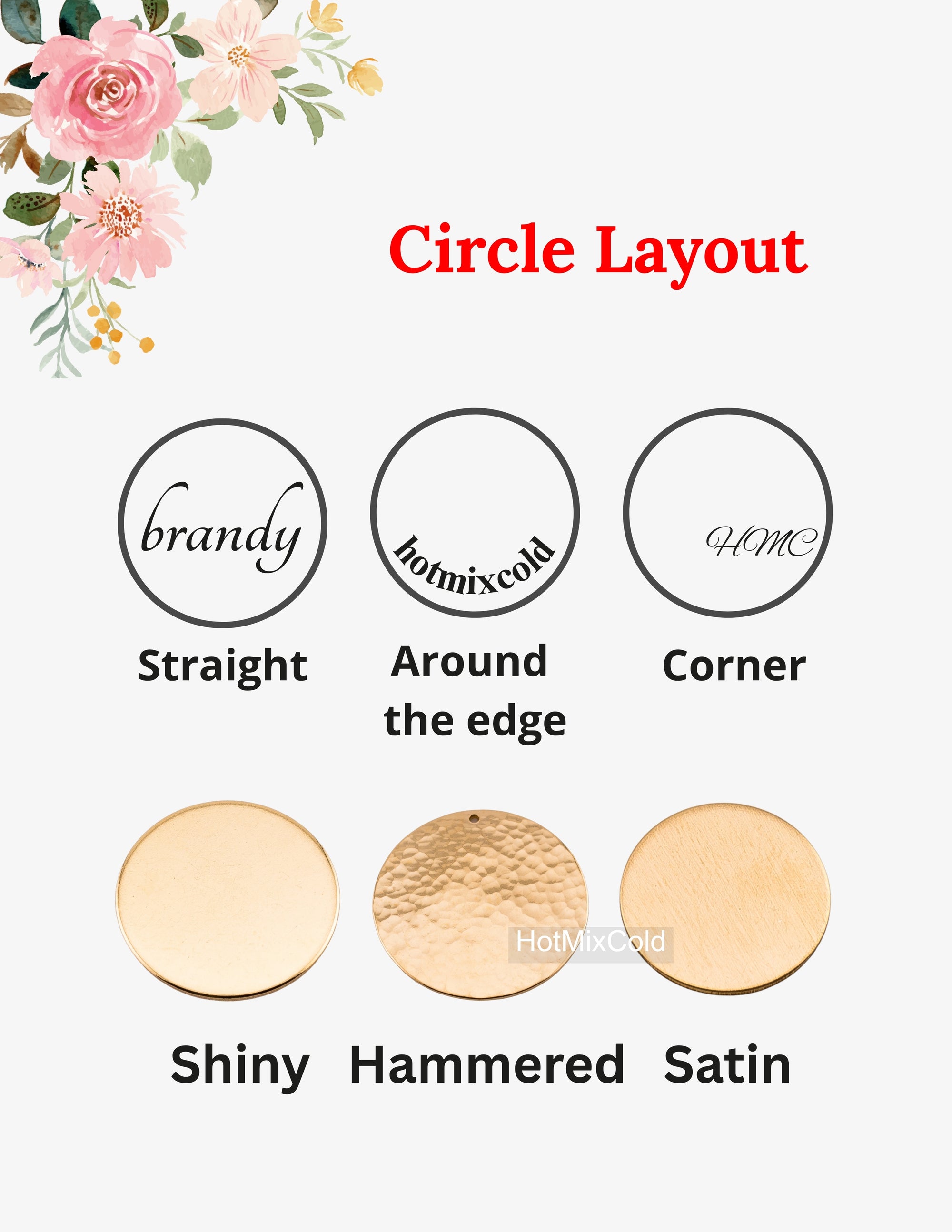 Customized Name Necklace, 5/8" Disc