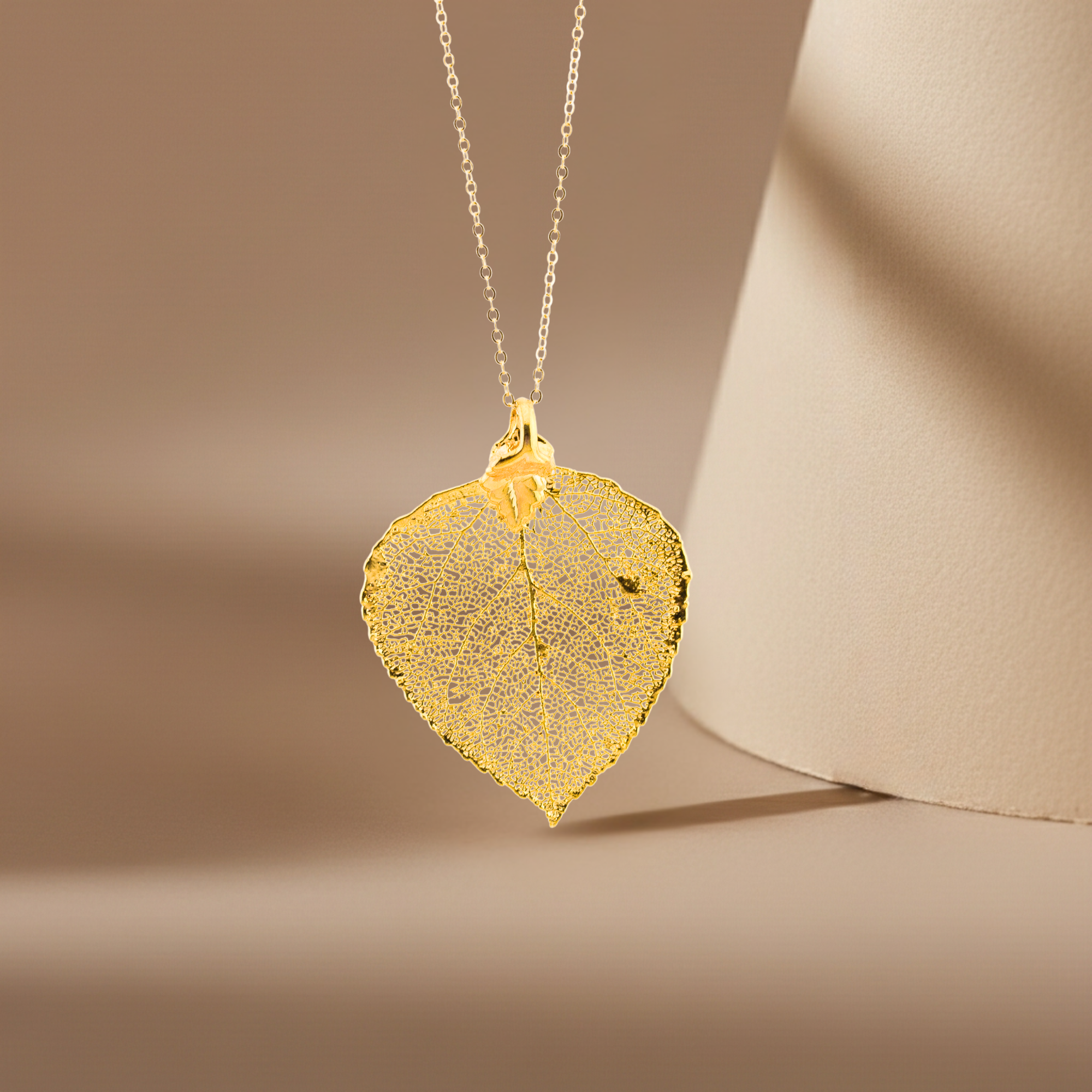 Minimalist Real Leaf Pendant Necklace