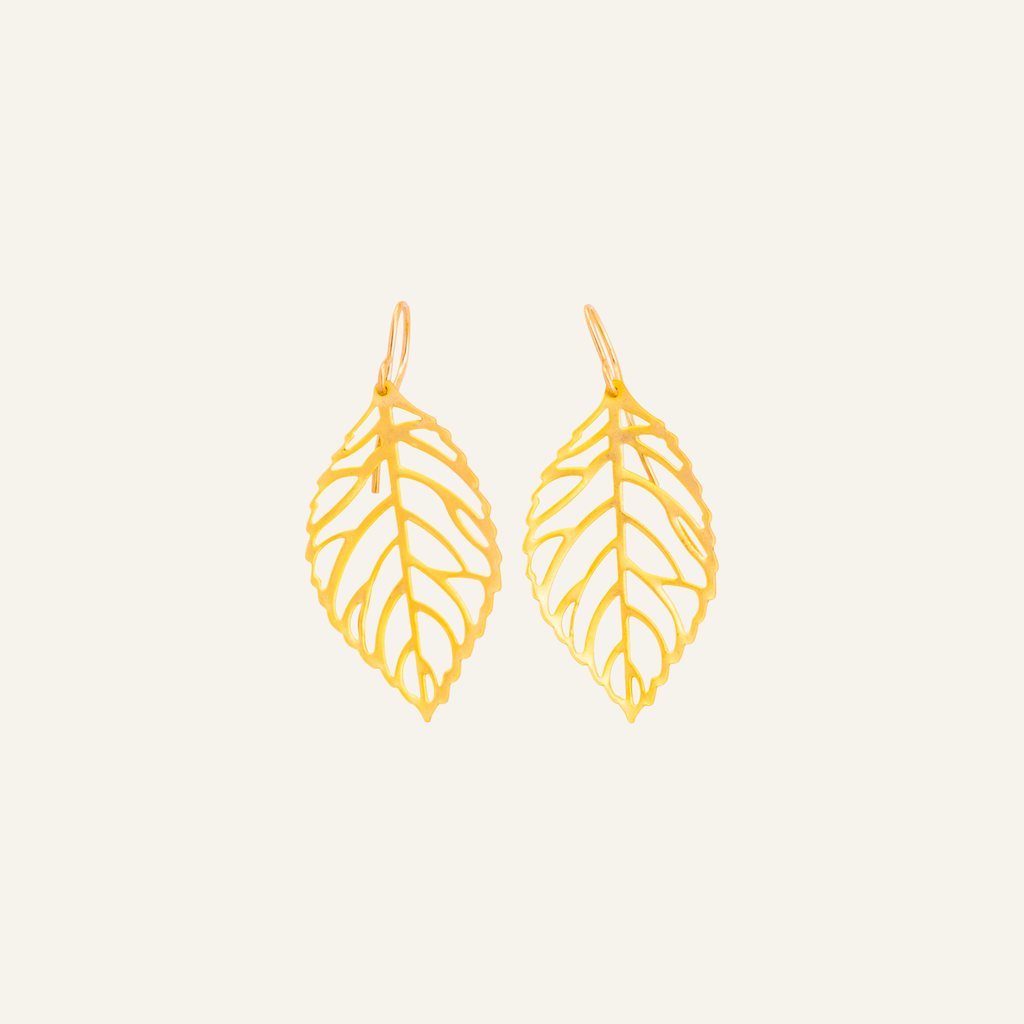 Dainty Dangle Leaf Earrings