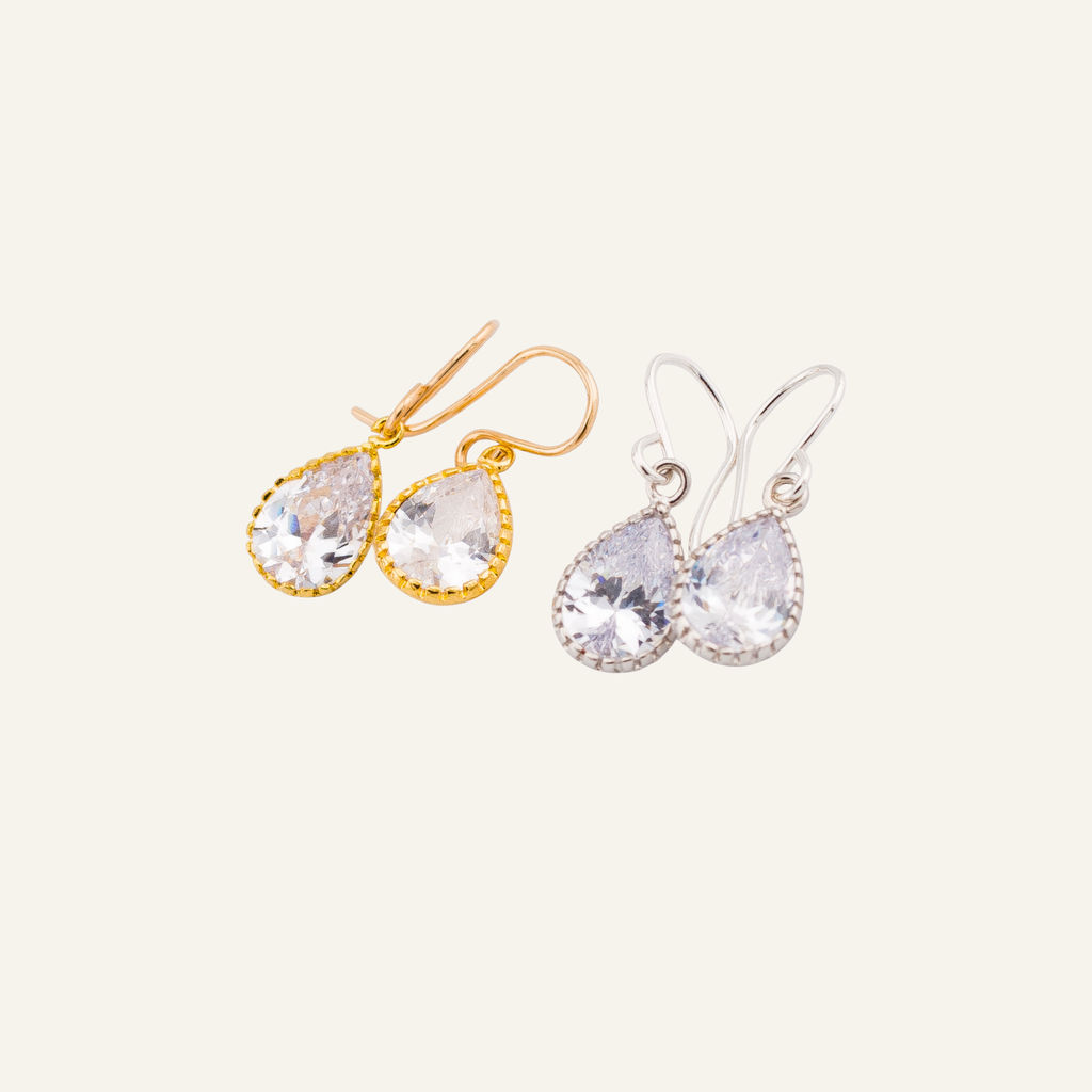 Cubic Zirconia Diamond CZ Earrings