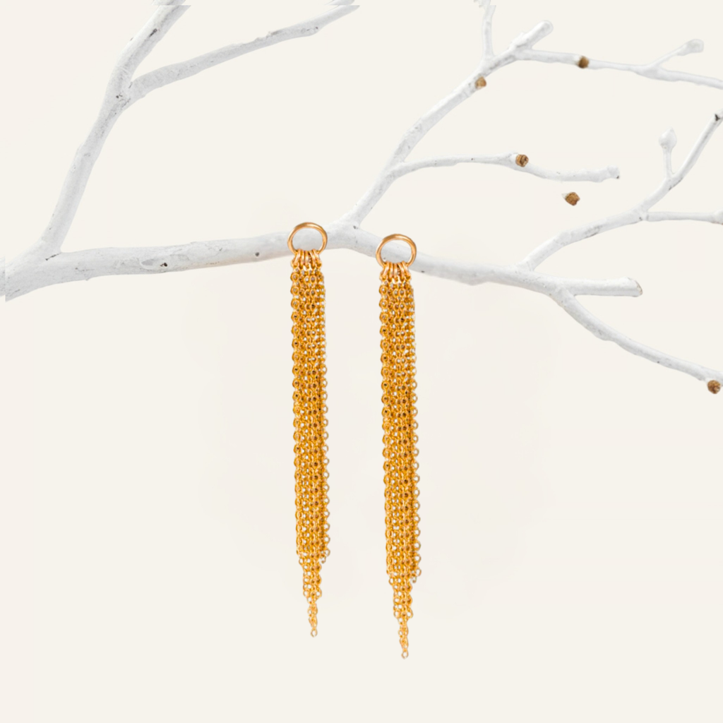 Tassel Circle Stud Earrings