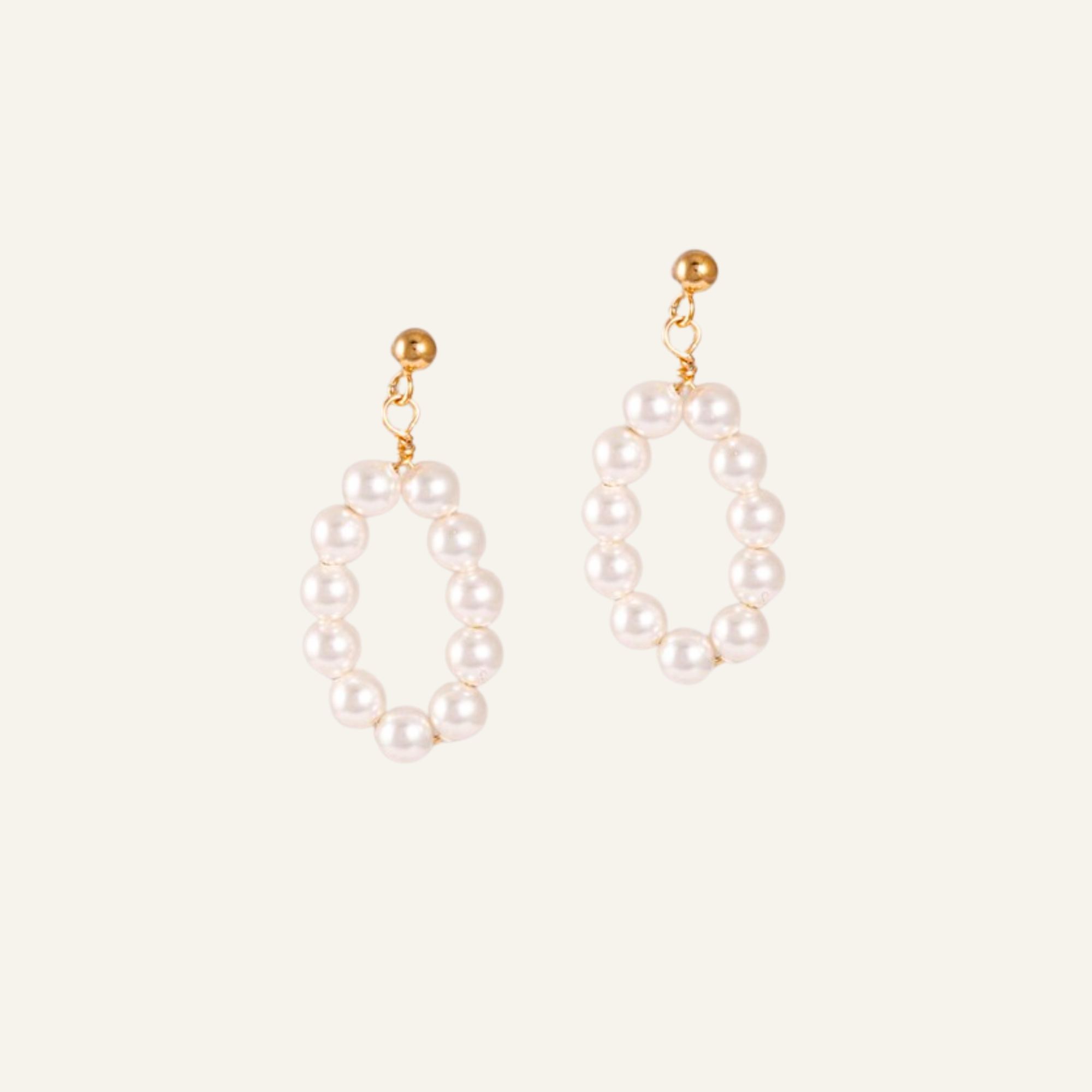 Pearl Dangle Stud Earrings