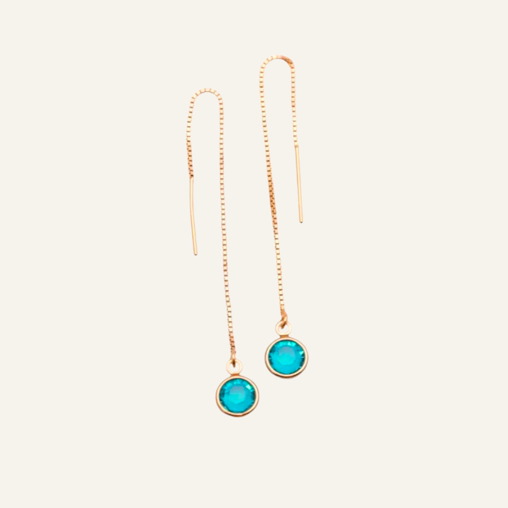 Birthstone Threader Earrings