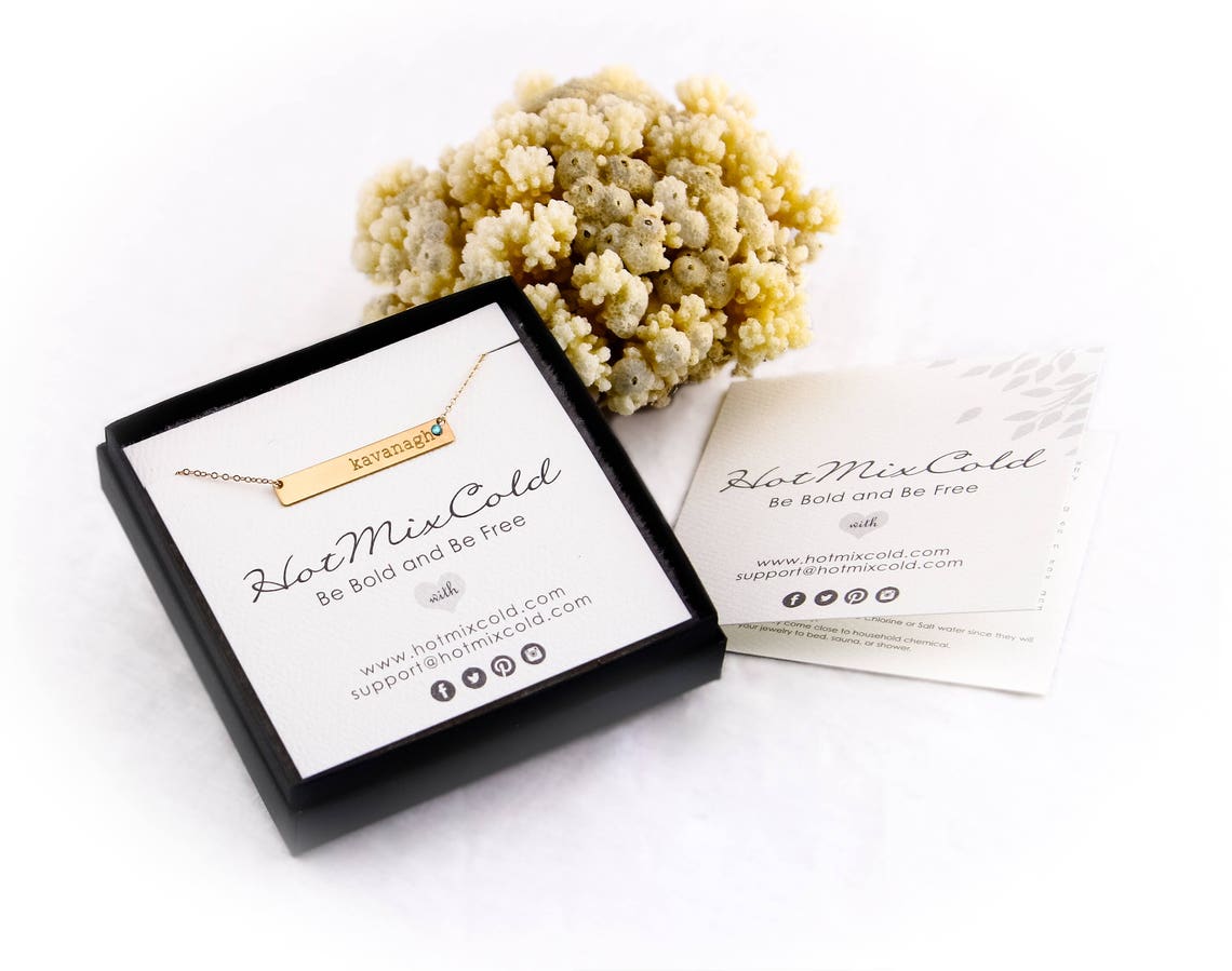 Custom Name Necklace - 1-inch bar