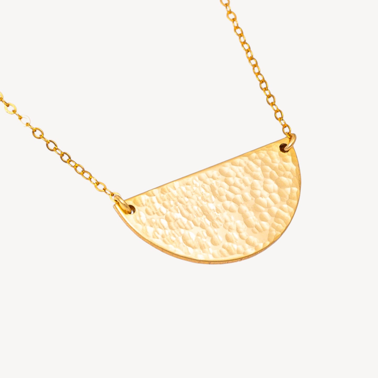 Half Moon Necklace, 1" Pendant Width