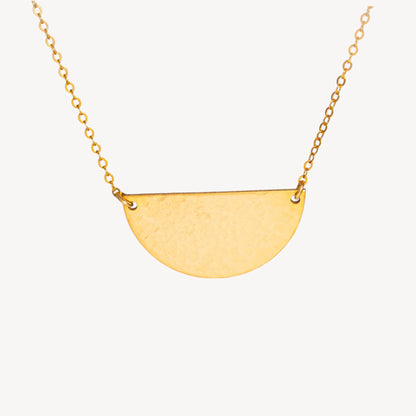 Half Moon Necklace, 1" Pendant Width