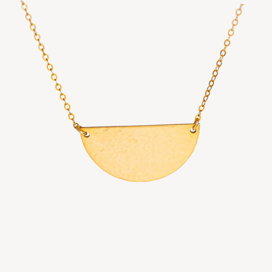 Half Moon Necklace, 1" Pendant Width
