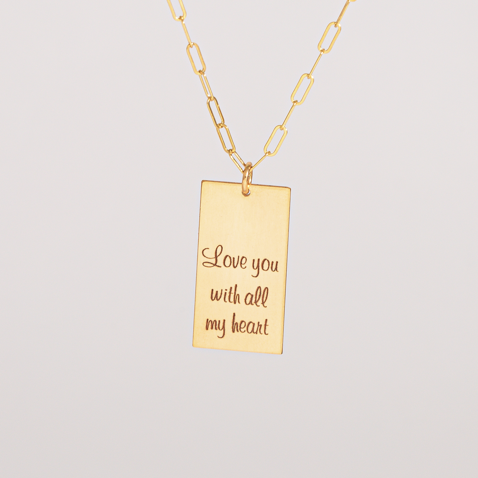 Personalized Rectangle Pendant, 0.5" x 1" Rectangle Pendant