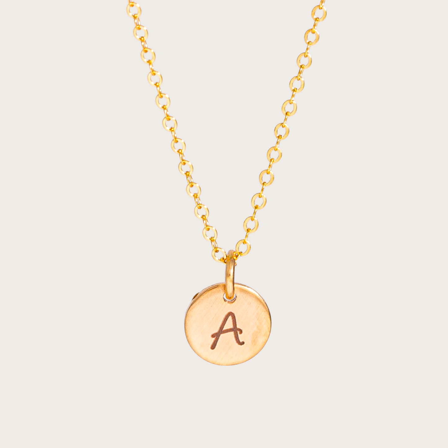 Tiny Initial Monogram Necklace, 2 Charms